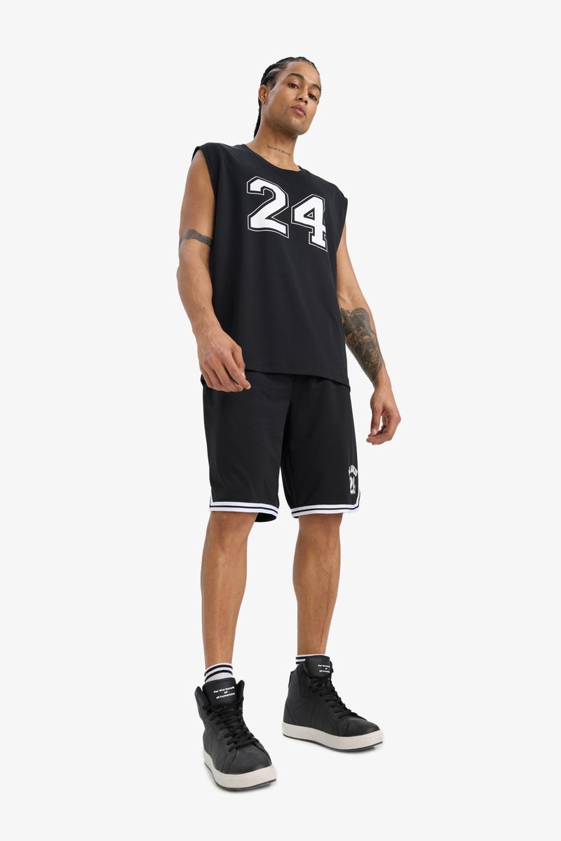 DeFacto Black Man DeFactoFit Fast Drying Standard Fit Sports Heavy Fabric Shorts Casual - Image 4
